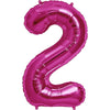 34 inch NUMBER 2 - KALEIDOSCOPE - PINK - LA Balloons