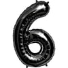 34 inch NUMBER 6 - KALEIDOSCOPE - BLACK - LA Balloons