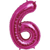 34 inch NUMBER 6 - KALEIDOSCOPE - PINK - LA Balloons