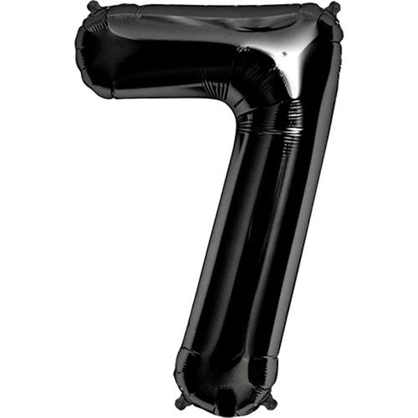 34 inch NUMBER 7 - KALEIDOSCOPE - BLACK - LA Balloons