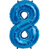 34 inch NUMBER 8 - KALEIDOSCOPE - ROYAL BLUE - LA Balloons