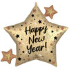 34 inch SATIN NEW YEARS NATURAL SPARKLE STAR - LA Balloons