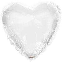 Kaleidoscope 18 inch HEART - WHITE Foil Balloon 34102-18F-K-U