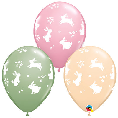 Qualatex 11 inch EASTER BUNNIES Latex Balloons