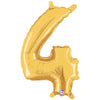 Betallic 14 inch NUMBER 4 - GOLD MEGALOON Foil Balloon 34844GP-B-P