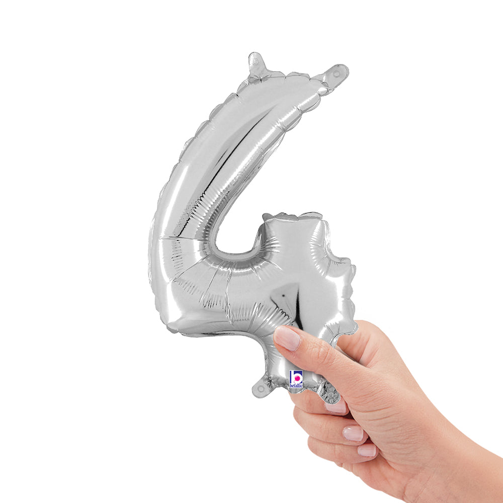 14 inch NUMBER 4 - SILVER MEGALOON