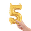 Betallic 14 inch NUMBER 5 - GOLD MEGALOON Foil Balloon 34845GP-B-P