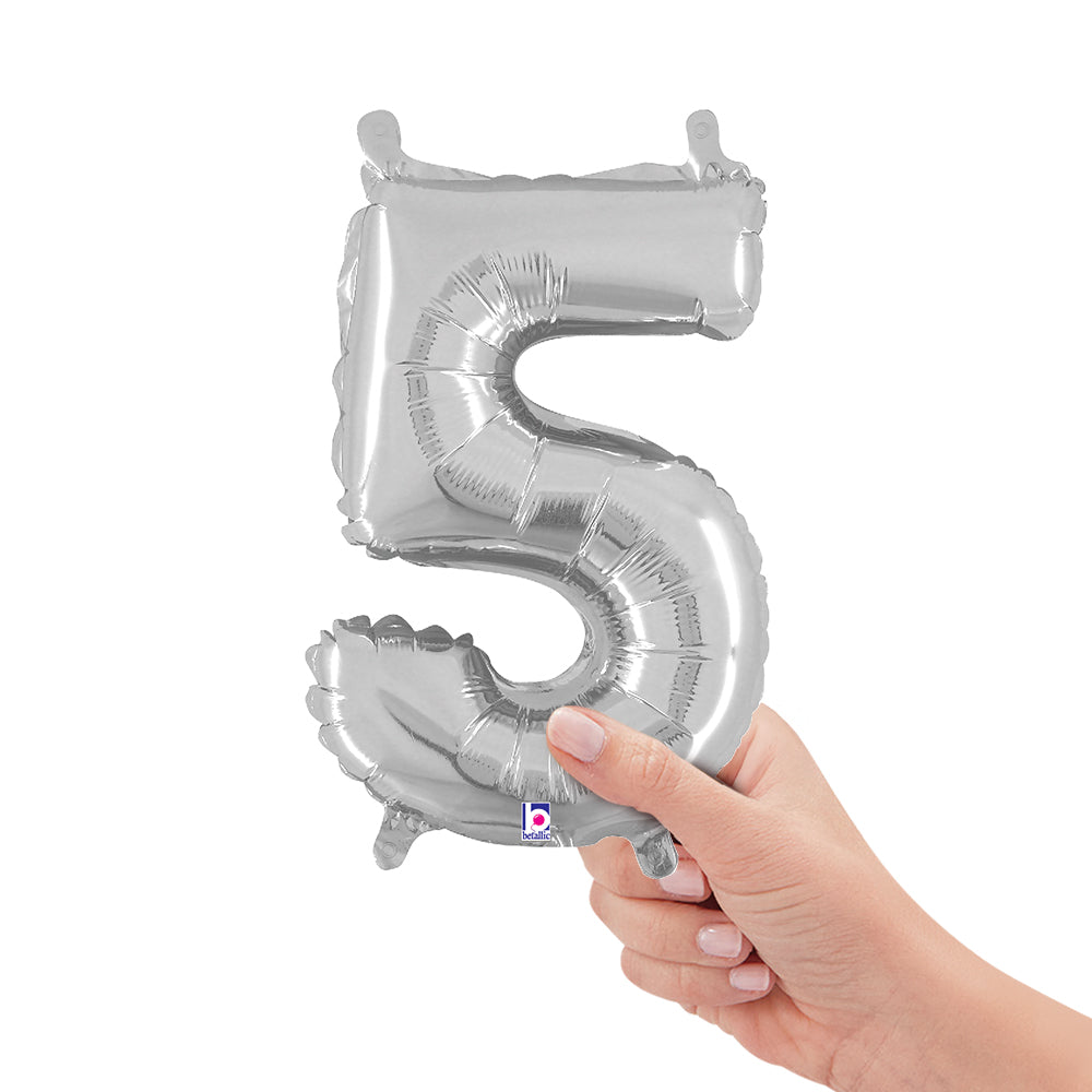 14 inch NUMBER 5 - SILVER MEGALOON