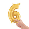 Betallic 14 inch NUMBER 6 - GOLD MEGALOON Foil Balloon 34846GP-B-P