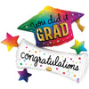 35 inch RAINBOW GRAD HAT DIPLOMA - LA Balloons