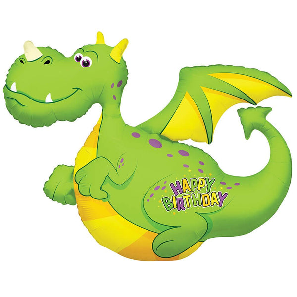 36 inch BIRTHDAY DRAGON SHAPE - LA Balloons