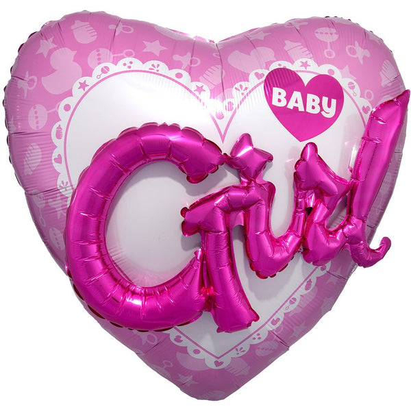 36 inch CELEBRATE BABY GIRL - LA Balloons