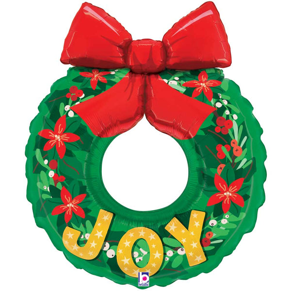 36 inch JOY WREATH - LA Balloons