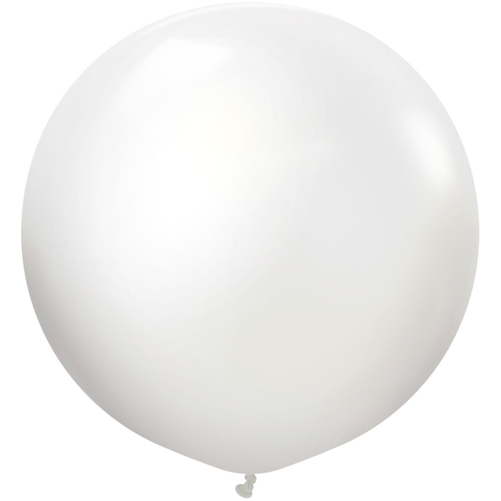 36 inch KALISAN OPAQUE SATIN SNOW WHITE - LA Balloons