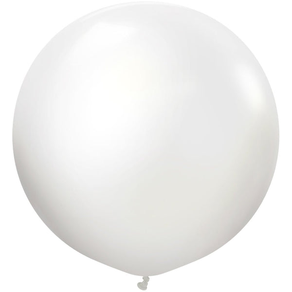 36 inch KALISAN OPAQUE SATIN SNOW WHITE - LA Balloons