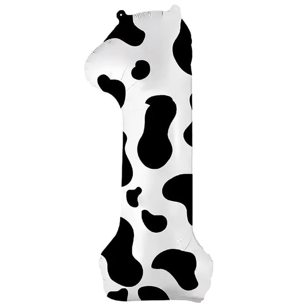 36 inch NUMBER 1 - COW PRINT - LA Balloons