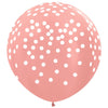 36 inch WHITE CONFETTI - ROSE GOLD - LA Balloons