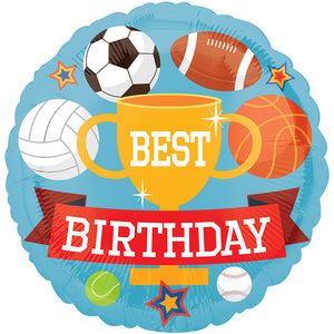 Anagram 18 inch SPORTS BEST BIRTHDAY Foil Balloon 36648-02-A-U