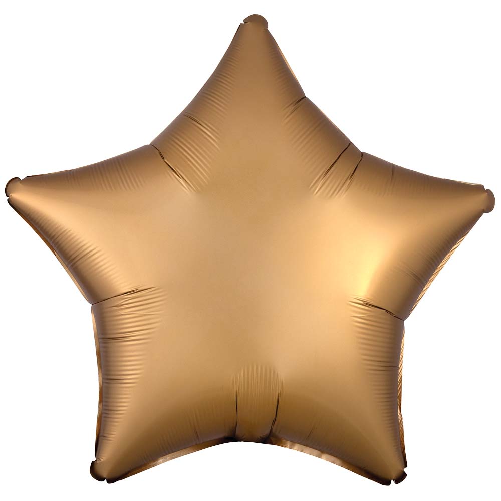 Anagram 19 inch STAR - SATIN LUXE GOLD Foil Balloon 36804-02-A-U