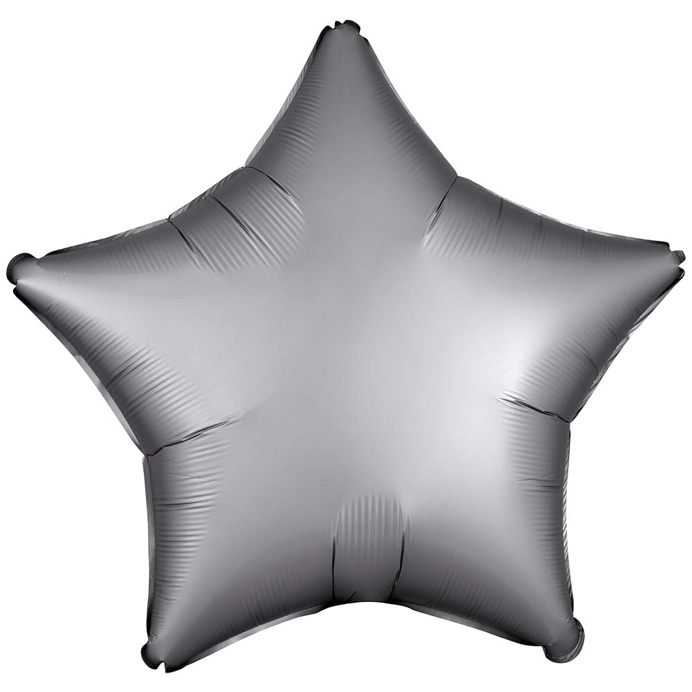 19 in Anagram Star Satin Luxe Platinum Foil Balloon 36807