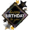 38 inch HAPPY BIRTHDAY METALLIC DIAMOND STARS - LA Balloons