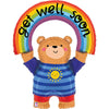 39 inch GET WELL SOON RAINBOW BEAR - LA Balloons