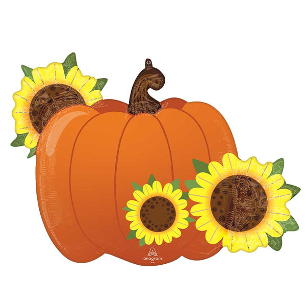 39 inch WELCOME FALL PUMPKIN & SUNFLOWERS - LA Balloons