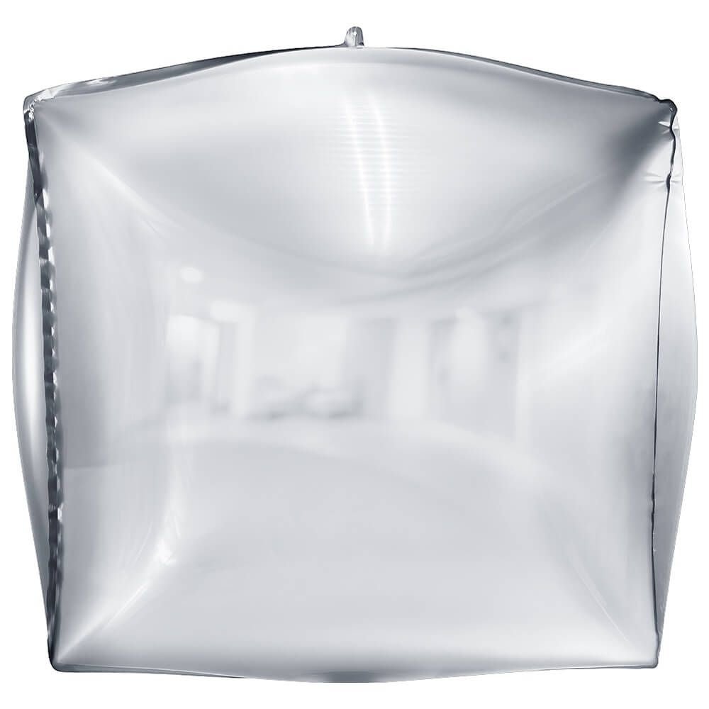 3D CUBE - METALLIC SILVER