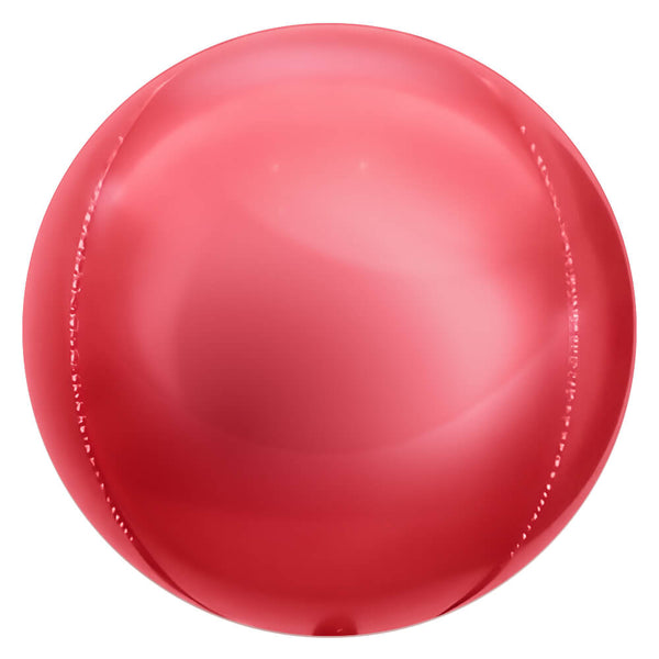 3D SPHERE - METALLIC CHERRY RED - LA Balloons