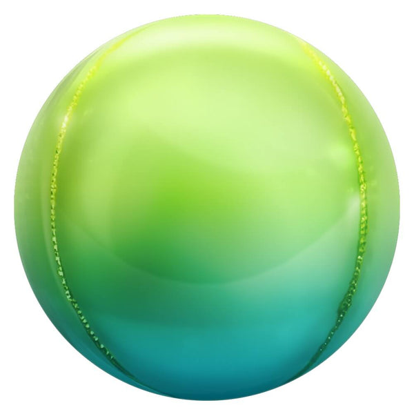 3D SPHERE - METALLIC OMBRE LIGHT BLUE & GREEN - LA Balloons