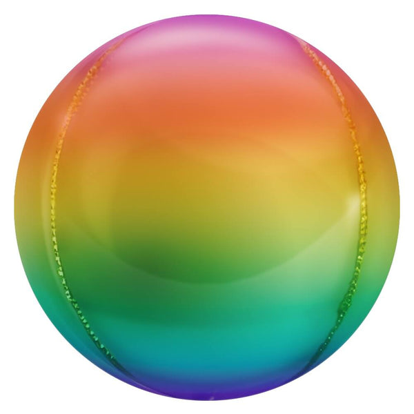 3D SPHERE - METALLIC OMBRE RAINBOW - LA Balloons