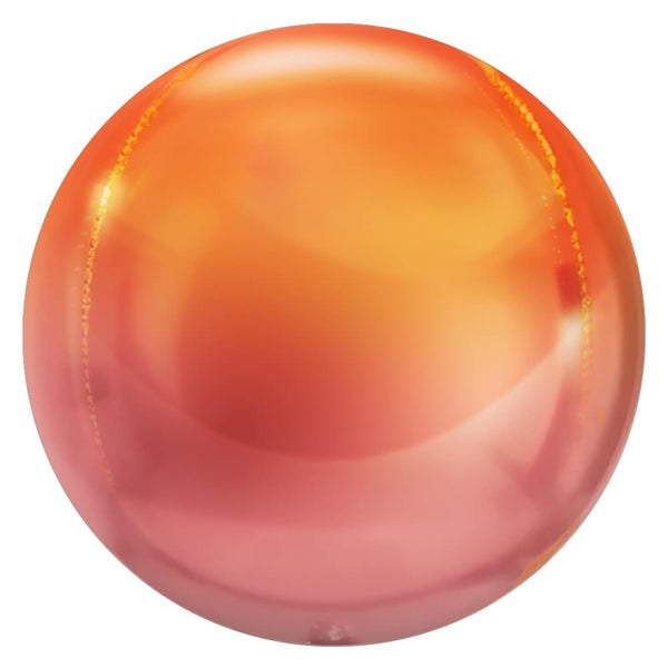 3D SPHERE - METALLIC OMBRE ROSE GOLD & ORANGE - LA Balloons