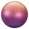 3D SPHERE - SATIN OMBRE ROSE GOLD & MAGENTA - LA Balloons