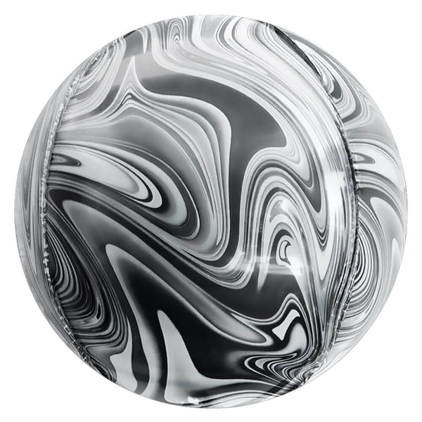 3D SPHERE - SUPERAGATE BLACK & WHITE - LA Balloons