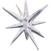 3D STAR - BURST ALL - IN - ONE - HOLOGRAPHIC SILVER (AIR - FILL ONLY) - LA Balloons
