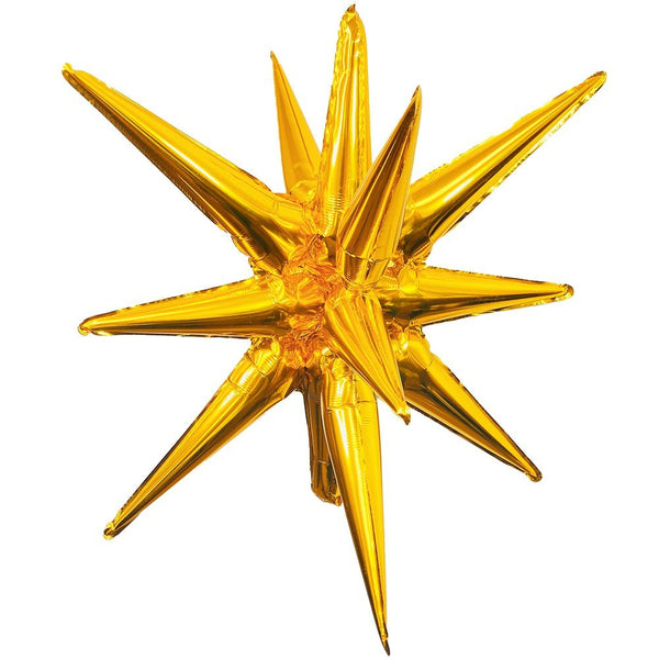 3D STAR - BURST ALL - IN - ONE - METALLIC GOLD (AIR - FILL ONLY) - LA Balloons