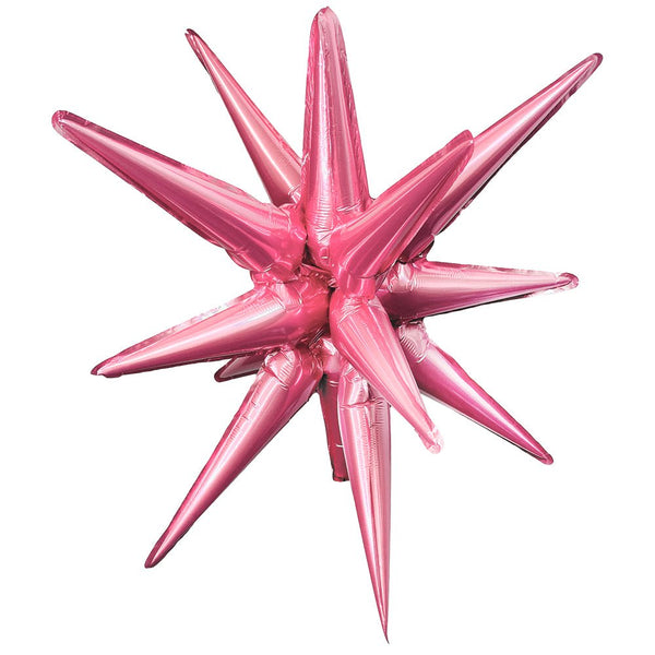 3D STAR - BURST ALL - IN - ONE - METALLIC PINK (AIR - FILL ONLY) - LA Balloons