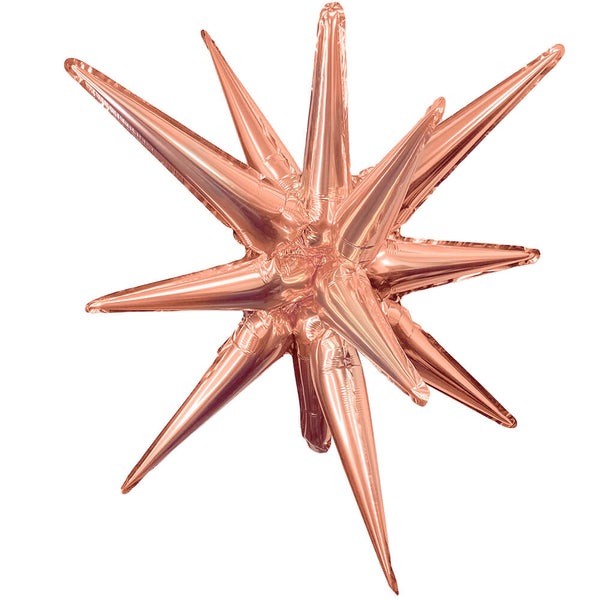 3D STAR - BURST ALL - IN - ONE - METALLIC ROSE GOLD (AIR - FILL ONLY) - LA Balloons