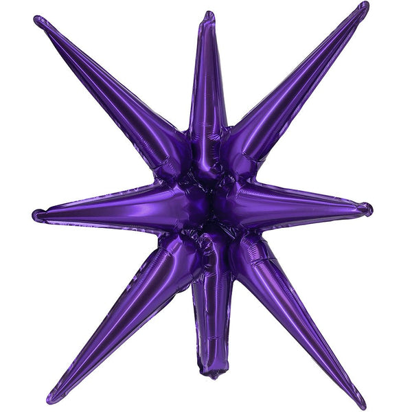 3D STAR - BURST ALL - IN - ONE - METALLIC VIOLET (AIR - FILL ONLY) - LA Balloons