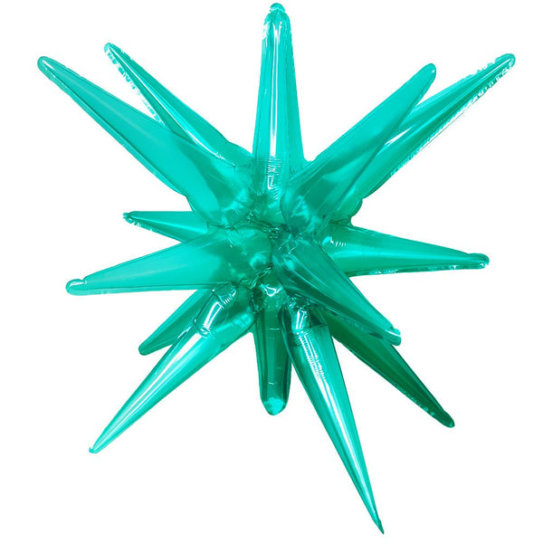 3D STAR - BURST ALL - IN - ONE - TRANSPARENT MINT GREEN (AIR - FILL ONLY) - LA Balloons