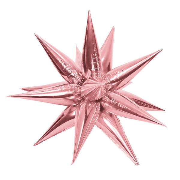 3D STAR - BURST - METALLIC LIGHT PINK (AIR - FILL ONLY) - LA Balloons