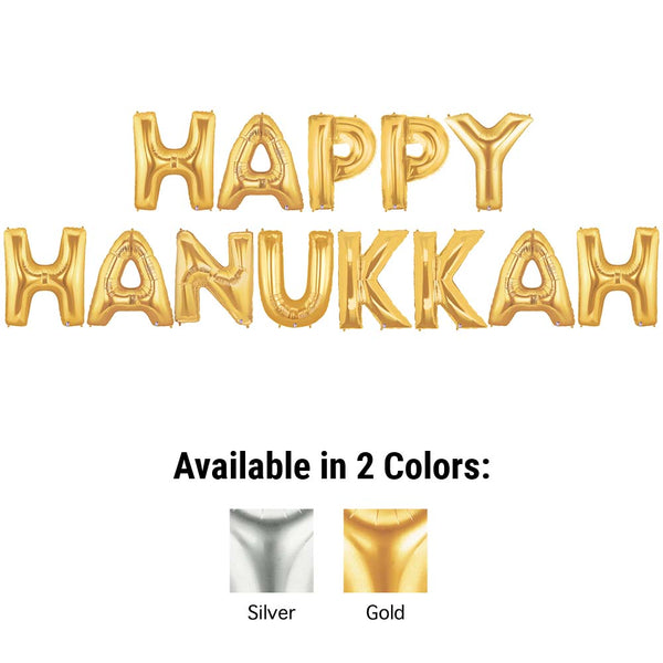 40 inch HAPPY HANUKKAH - MEGALOON LETTERS KIT - LA Balloons