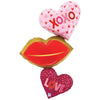 40 inch HEART LIPS TRIO - LA Balloons