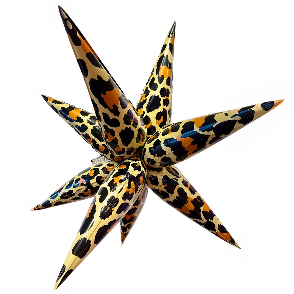 40 inch LEOPARD PRINT STARBURST (AIR-FILL ONLY)