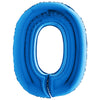 40 inch NUMBER 0 - BLUE - LA Balloons