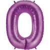 40 inch NUMBER 0 - PURPLE MEGALOON - LA Balloons