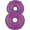 40 inch NUMBER 8 - PURPLE MEGALOON - LA Balloons