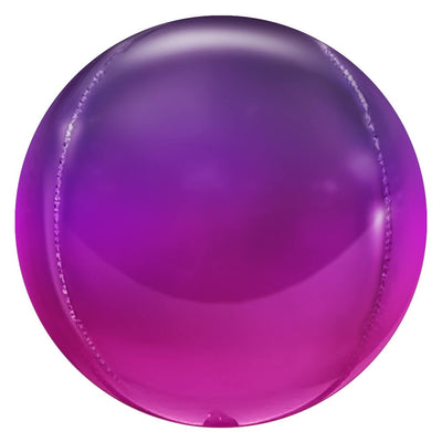 Party Brands 3D SPHERE - METALLIC OMBRE MAGENTA & PURPLE Foil Balloon 400133-PB-U