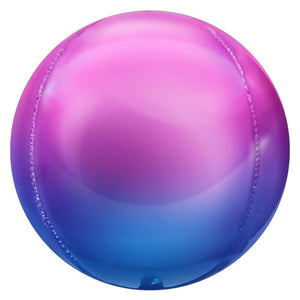 Party Brands 3D SPHERE - METALLIC OMBRE BLUE & MAGENTA Foil Balloon 400134-PB-U
