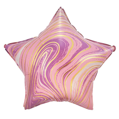 Party Brands 18 inch AGATE STAR - LAVENDER & GOLD Foil Balloon 400259-PB